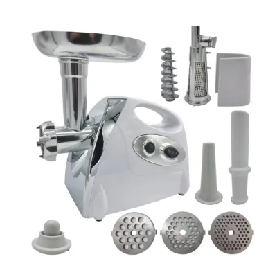 Masina de tocat carne electrica 3000W *4 in 1* cu adaptor rosii, carnati, chitele; 3 site inox, PROFESSIONAL CAMPION CMP0802