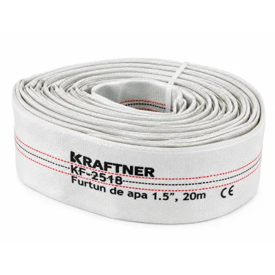 Furtun de apa 1.5", 20 m, pentru motopompe si pompe de apa, KRAFTNER KF-2518