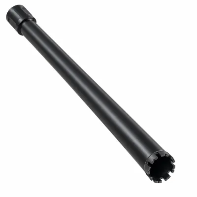 Carota diamantata segmentata 26 x 400 mm, segmente cu cobalt sudate laser, filet 1-1/4 UNC, pentru beton armat si zidarie, KRAFTNER KF-3409