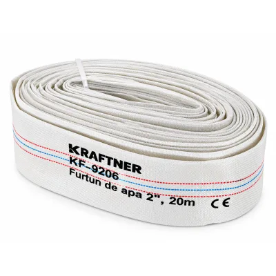 Furtun de apa 2", 20 m, pentru motopompe si pompe de apa, KRAFTNER KF-9206