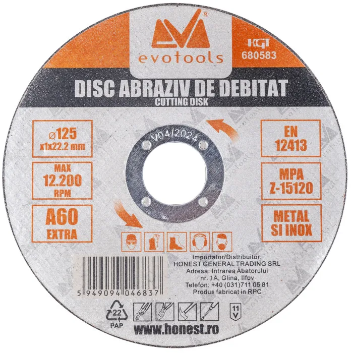 Disc metal Abraziv de Debitat ETS 125 x 1.6 mm