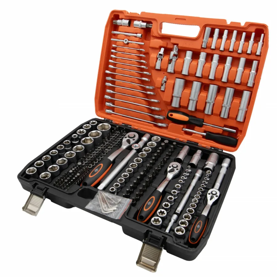 Trusa scule tubulare Profesionala, 1/2", 3/8", 1/4" 215 bucati, Lincos - Transport gratuit