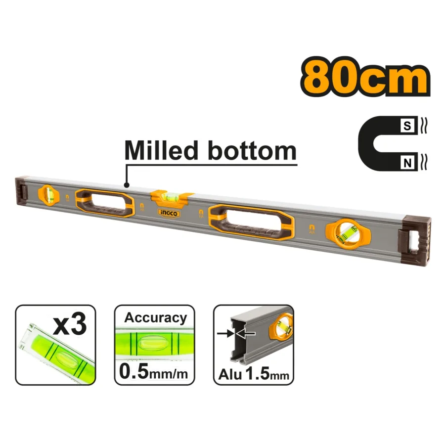 Boloboc 120 cm Magnetic Industrial INGCO HSL38120M