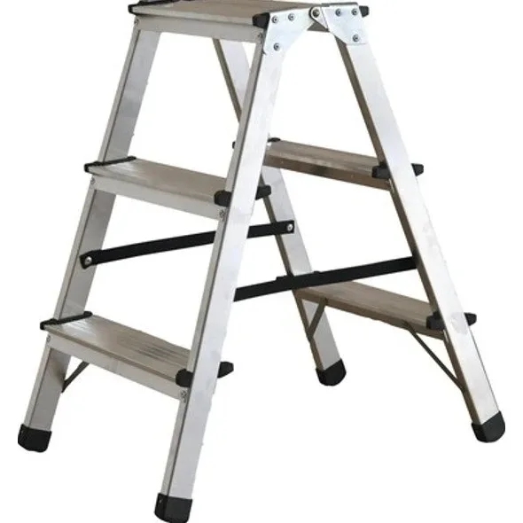 Scara aluminiu dubla 3+3 trepte, 58cm, 150kg, ROTOR KMH1203