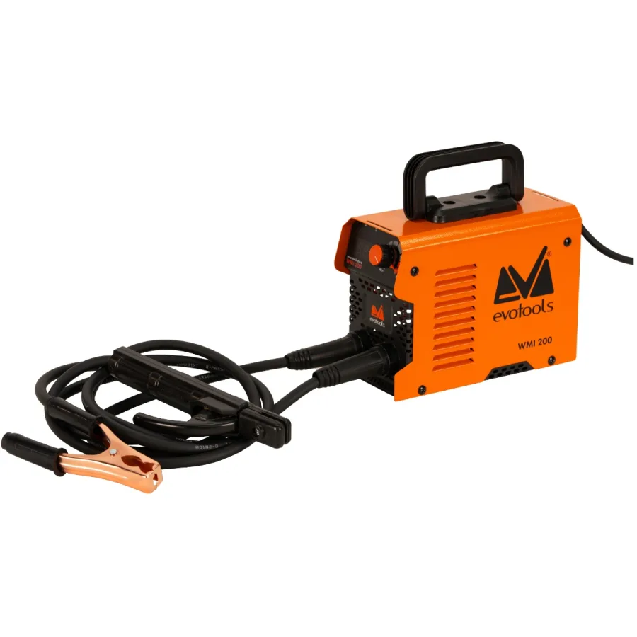 Aparat Invertor de Sudura cu Afisaj Digital WMI 200, anti-stick, ventilatie, 2.5-3.2mm, Evotools 683146