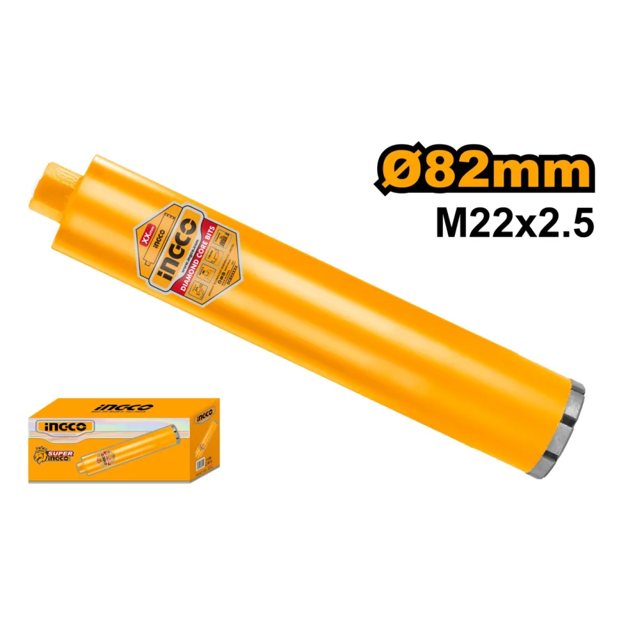 Carota Diamantata Segmentata 132x450 mm, Filet M22x2.5, Segmente Sudate Laser, pentru Beton si Beton Armat, Cod DCB581328