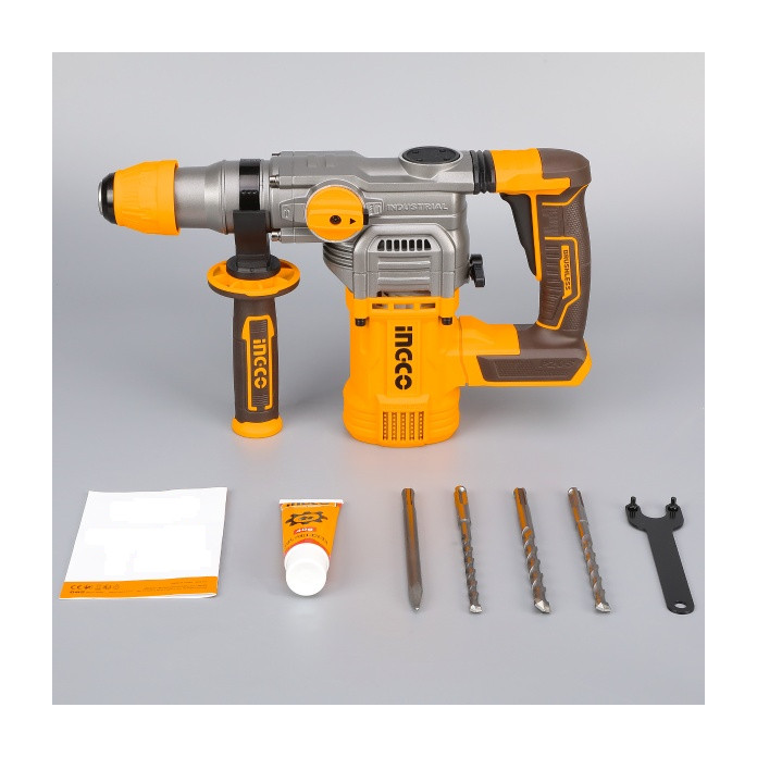 Ciocan rotopercutor 4.5J, 930rpm, 4400bpm, 20V Brushless Fara Acumulator Ingco CRHLI20288 — imaginea 9