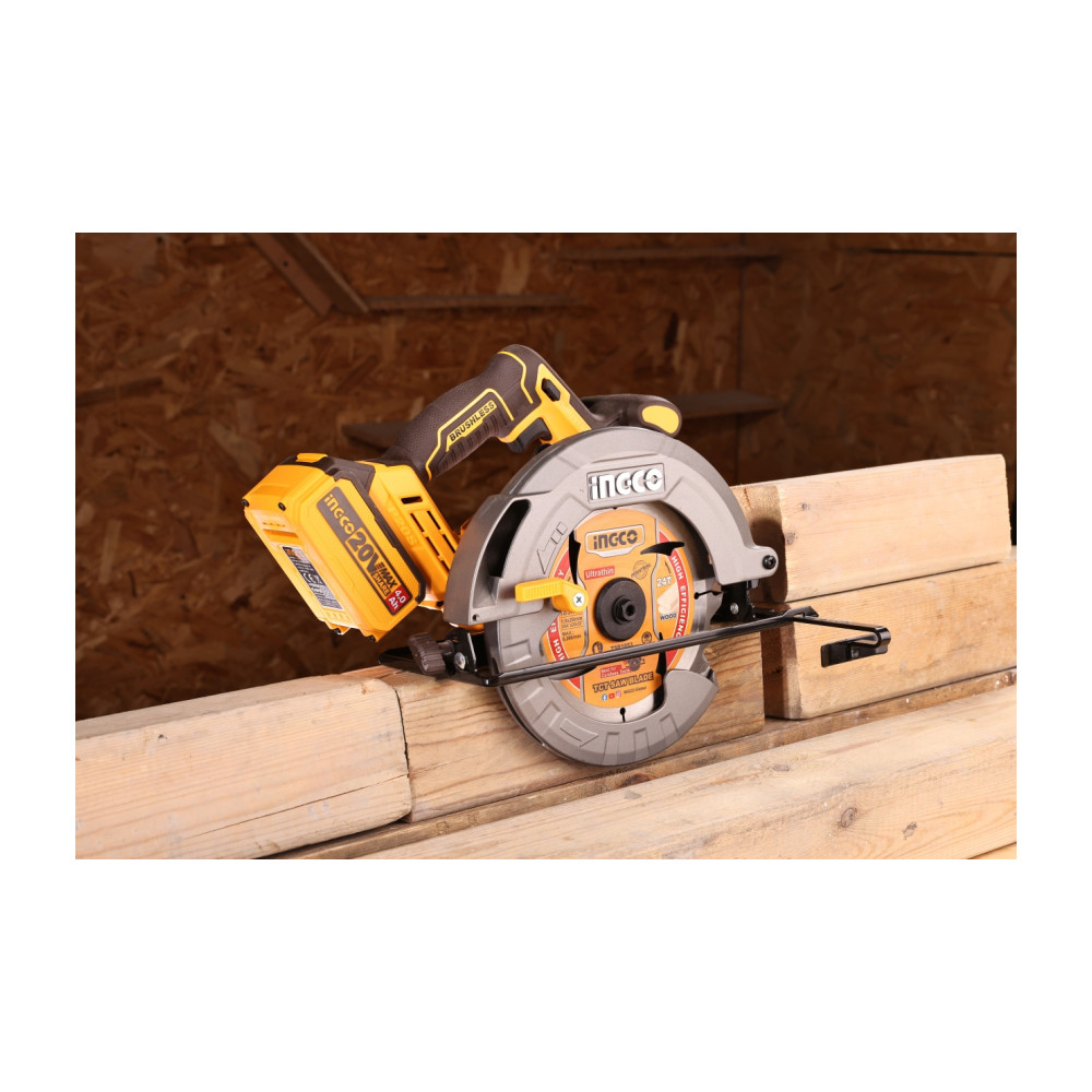 Fierastrau Circular 185mm, 4800rpm, brushless, 20V, fara acumulator Ingco CSLI1851 — imaginea 9