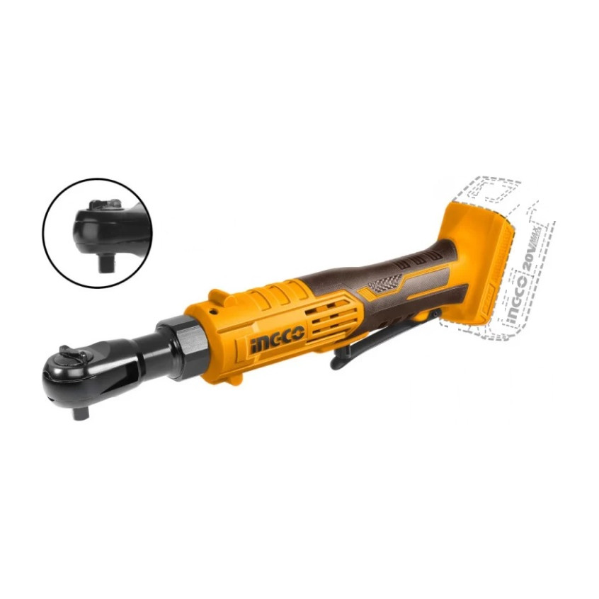 Surubelnita Antrenor cu Clichet si impact 3/8 20V 65Nm fara acumulator Ingco CDRLI2060151