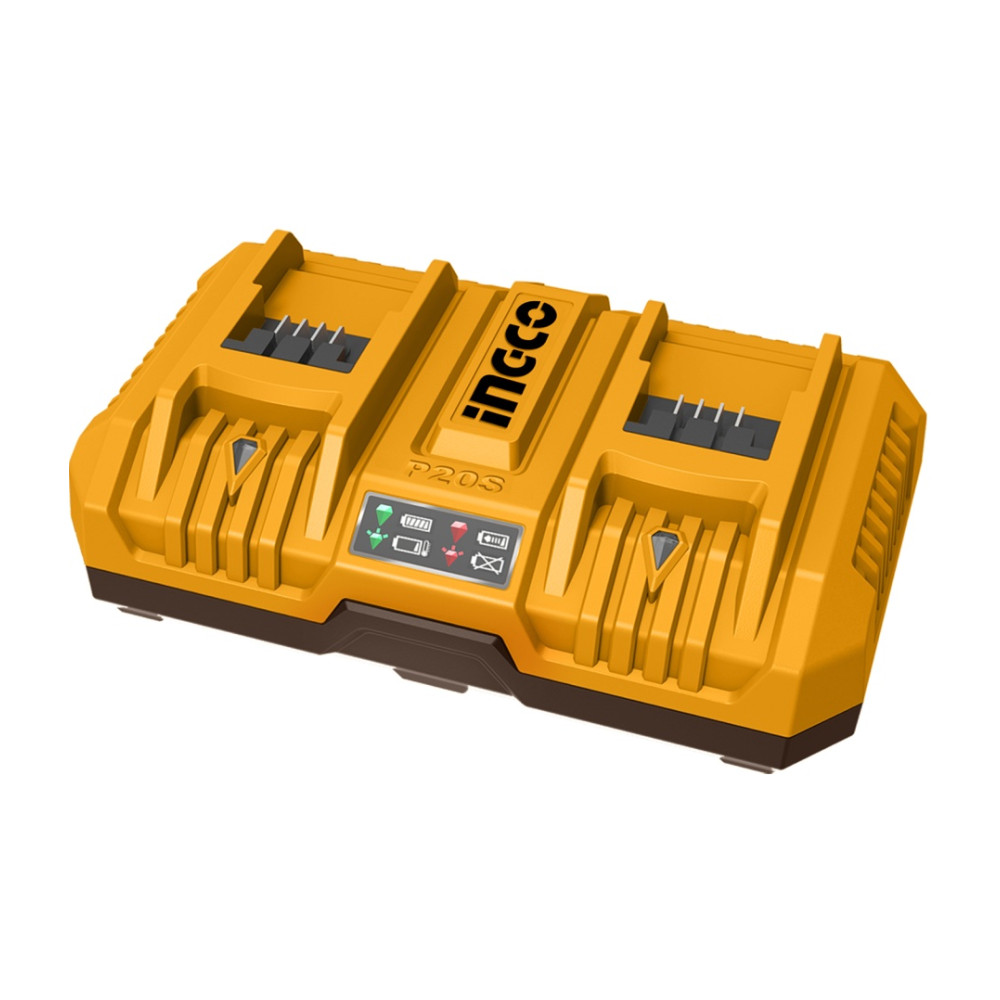 Incarcator rapid Dublu 8A acumulator P20S - Ingco FCLI2082