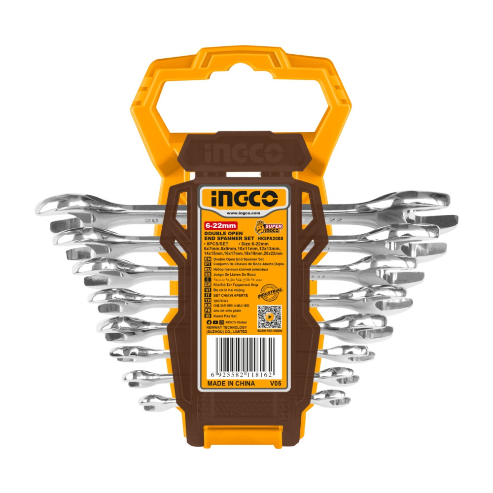 Trusa Chei Fixe 6-22mm 8buc INGCO HKSPA2088