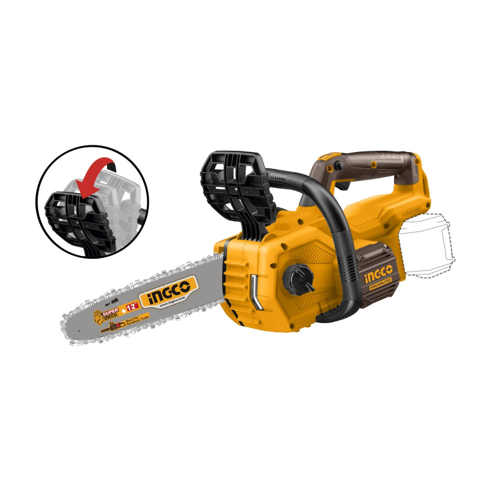 Drujba electrica Motofierastrau 300mm, 20V brushless fara acumulator Ingco CGSLI20128