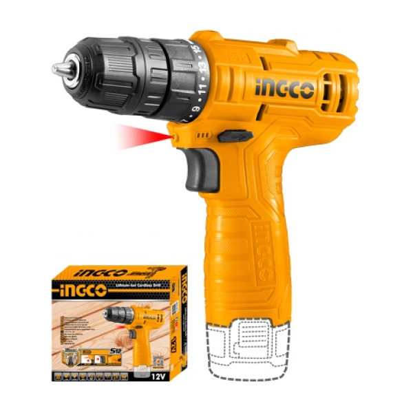 Masina de gaurit si insurubat autofiletanta cu acumulator 12V Super Select (S12), Ingco CDLI12415