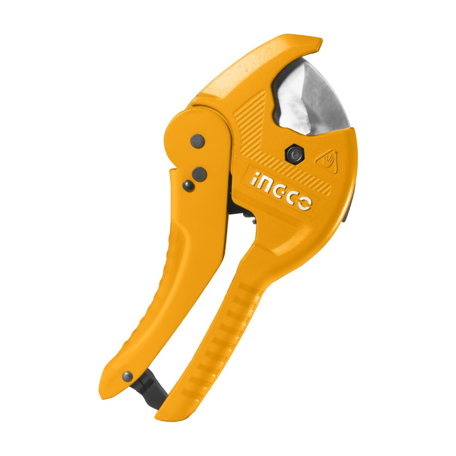 Cleste Taietor Tevi PVC/PPR 225mm INGCO HPC0442 – Taiere 3-42mm, Sistem cu Clichet, Manere Ergonomice