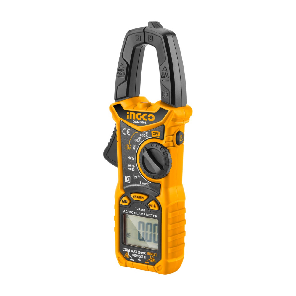 Aparat de masura Multimetru / Clampmetru tip cleste 600 A Ingco DCM6005