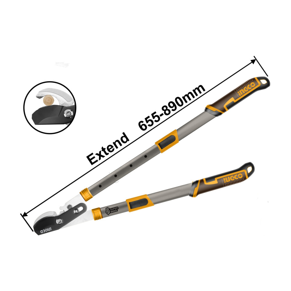 Foarfeca gradina Pomi cu Maner Telescopic 650-850mm Ingco HLTS7608