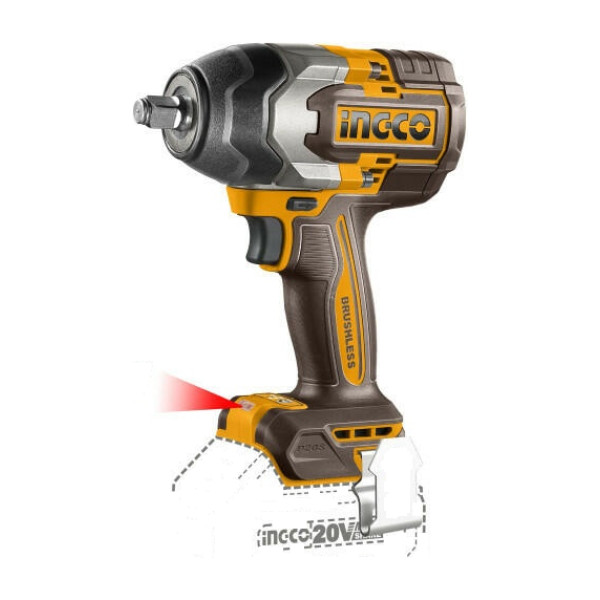 Masina de insurubat Pistol cu impact 850Nm, 1/2'', 2200bpm, 20v, brushless fara acumulator Ingco CIWLI20851