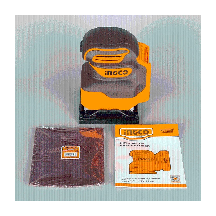 Slefuitor masina de slefuit cu vibratii 20V, 110x100mm, fara acumulator INGCO CSHSLI2014 - Imagine 10