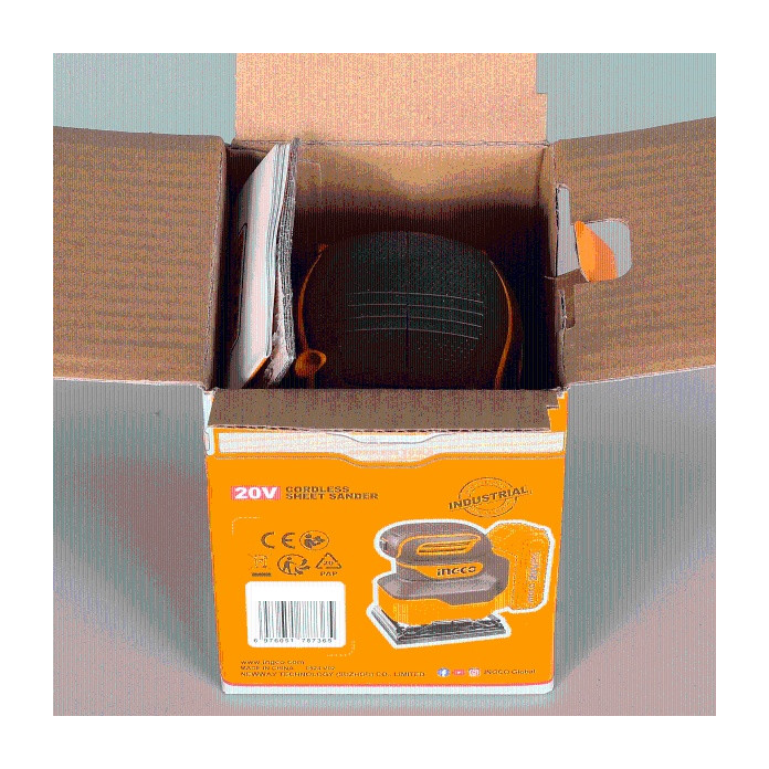 Slefuitor masina de slefuit cu vibratii 20V, 110x100mm, fara acumulator INGCO CSHSLI2014 - Imagine 12