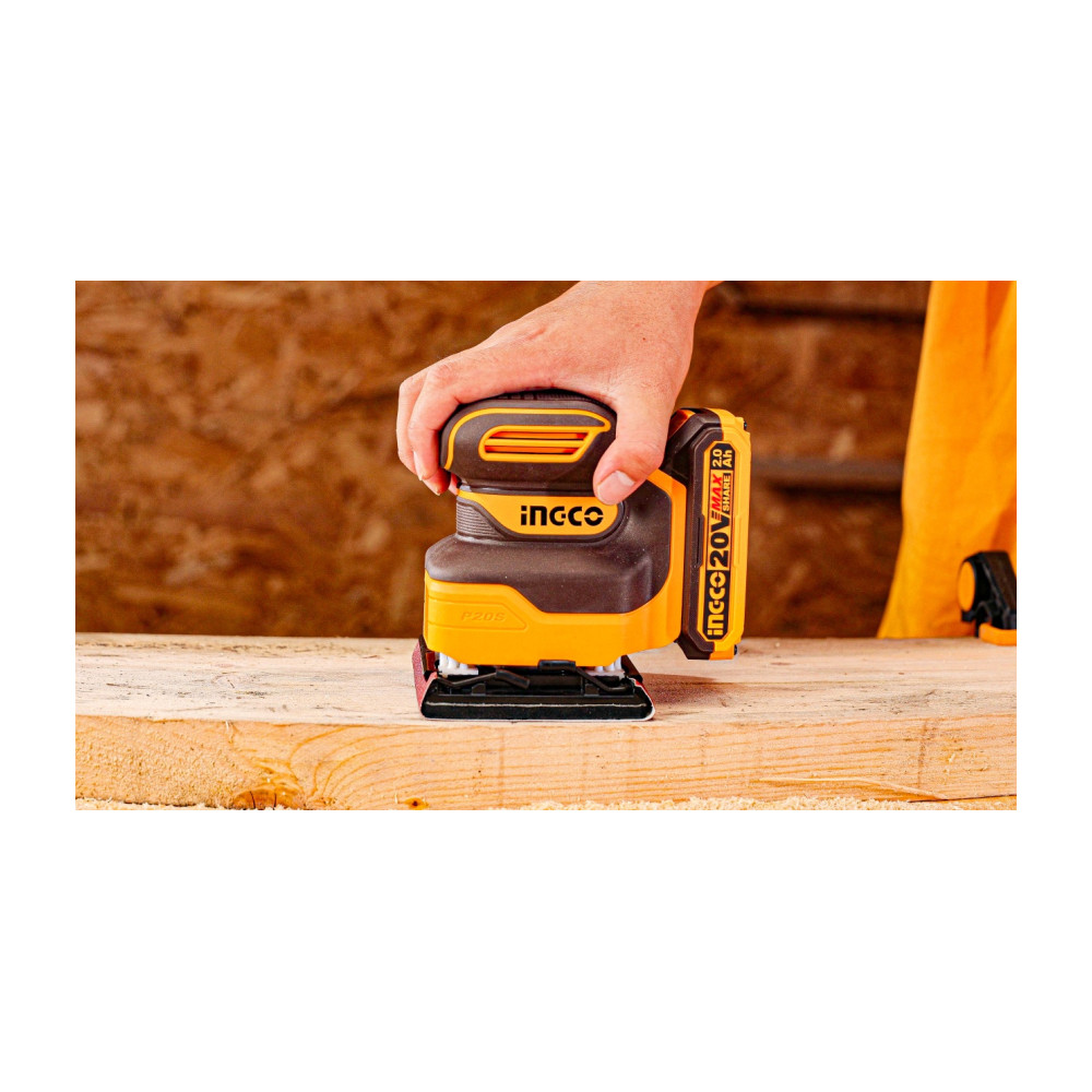 Slefuitor masina de slefuit cu vibratii 20V, 110x100mm, fara acumulator INGCO CSHSLI2014 - Imagine 14