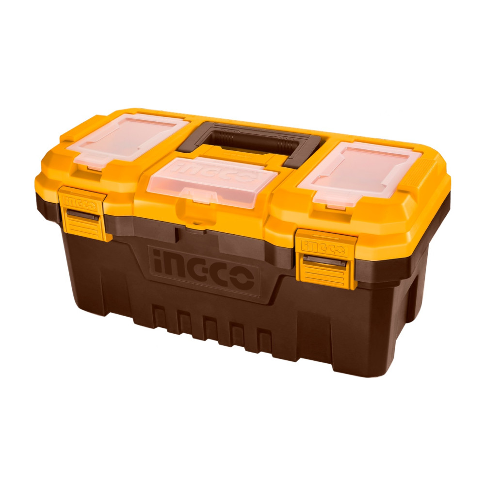Cutie Depozitare Scule 20" 508x296x261mm Plastic PP INGCO PBX2001, capacitate 20kg, tava interioara, compartimente superioare, maner rezistent