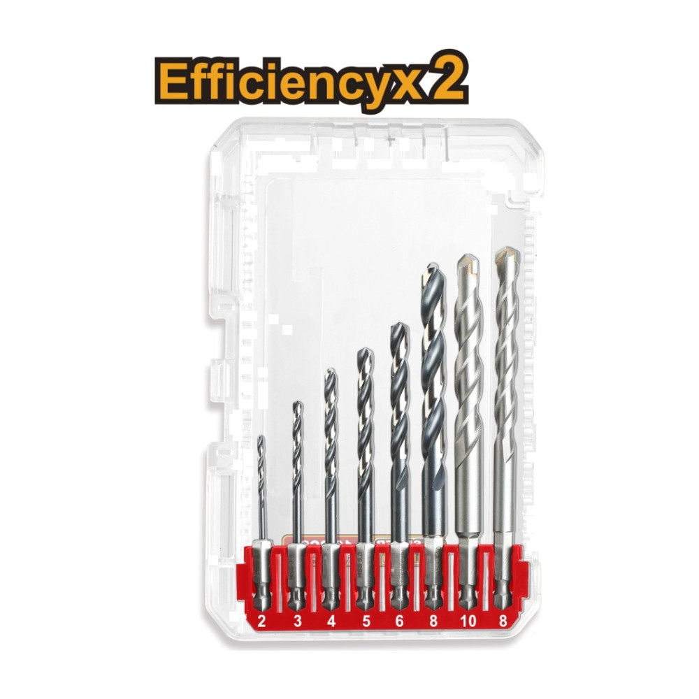 Set Burghie Multifunctionale 16buc Industrial Hex Shank pentru Metal Zidarie Lemn 2-10mm AKDL11608 – set burghie universal profesionale