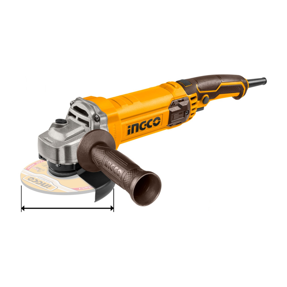 Flex Unghiular 1100W 125mm AG110038 – 12000 rpm, Filet M14, Polizor Unghiular Profesional pentru Taiere si Slefuire
