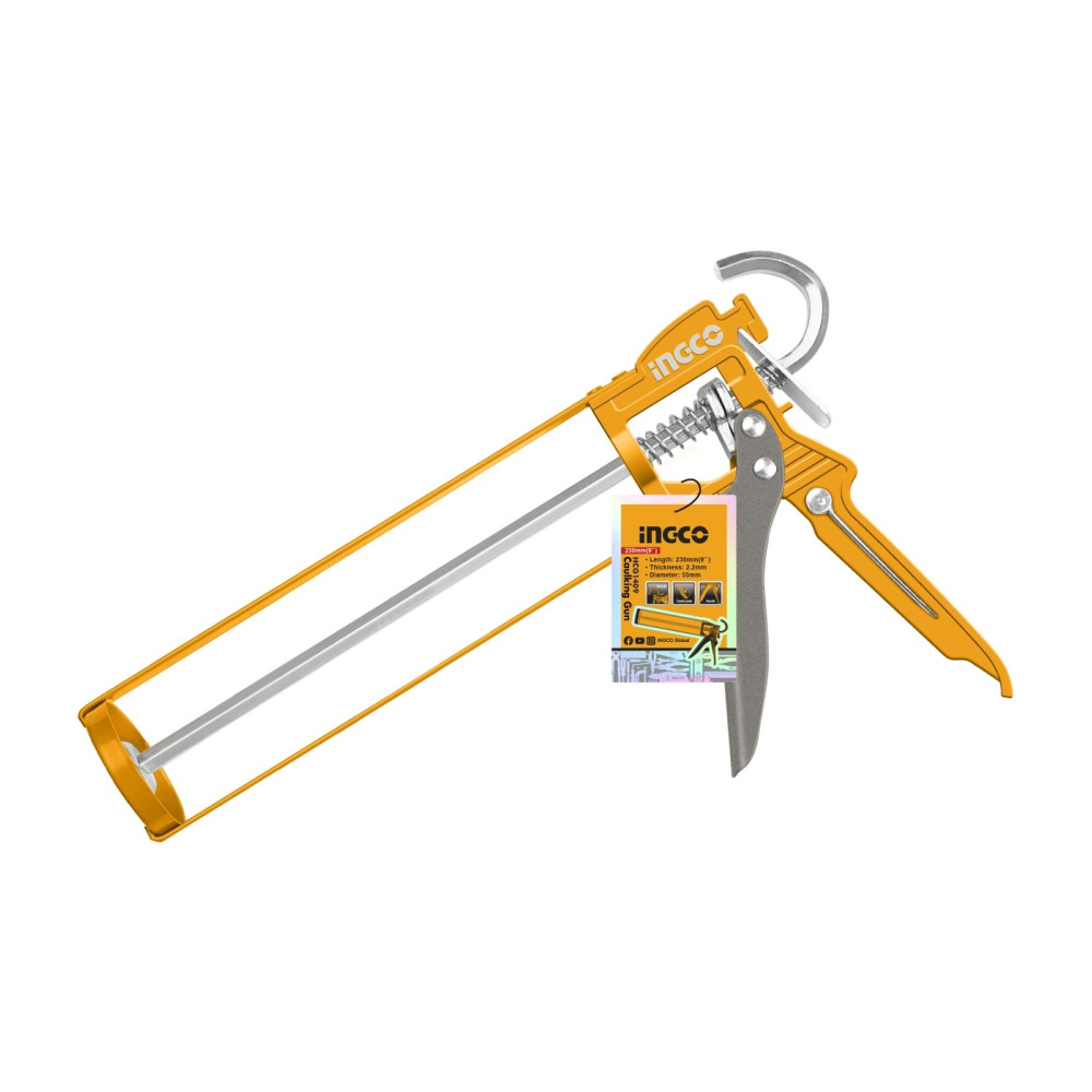 Pistol Silicon 230mm HCG1409 – Tip 9”, Maner Aluminiu, Sistem Dubla Impingere, Cadru 2.2mm