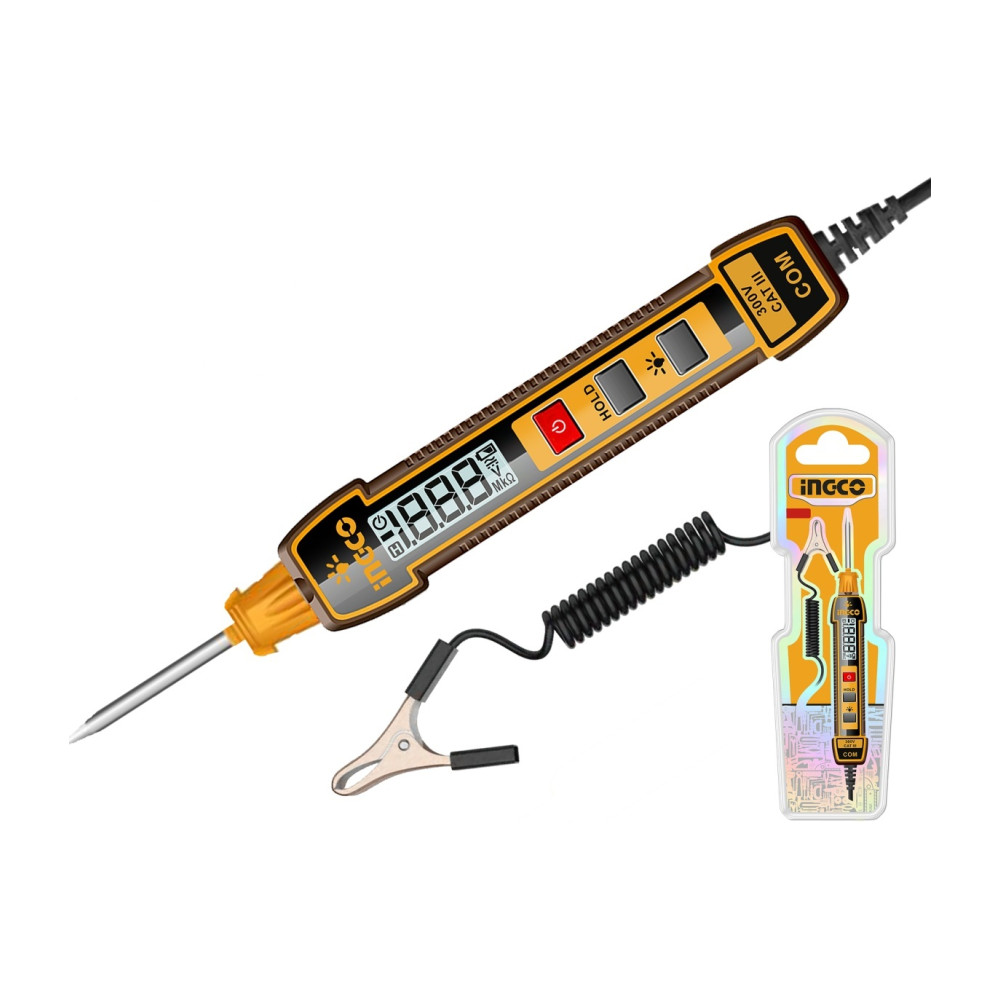 Surubelnita Control Ecran Digital HSDT41001 – 1-100V DC, Afisaj Digital, Backlight, Lanterna LED, Cablu 2700 mm