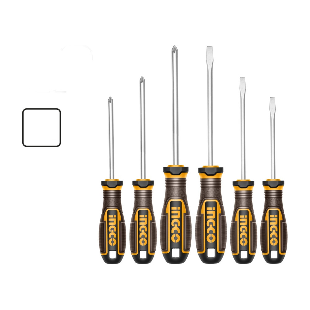 Surubelnite Set 6 buc Industrial HKSDS0628 – Otel S2, Varf Magnetic, SL/PH, 75–150 mm, Maner Ergonomic
