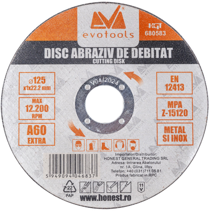 Disc Abraziv de Debitat ETS 115 x 1 mm; #60