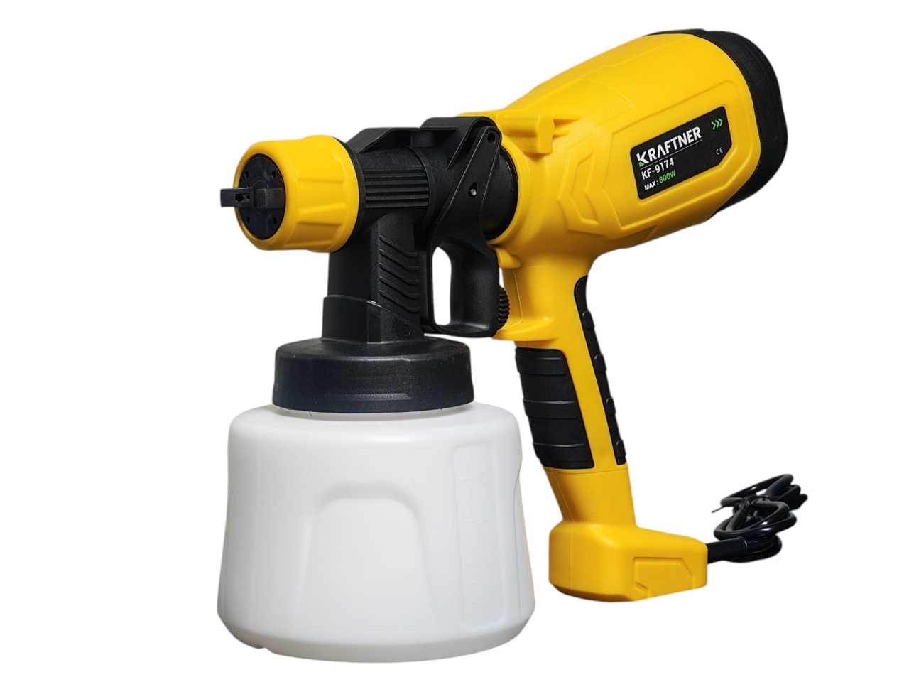 Pistol de vopsit 800w, 1400ml, 4 duze, 32000rpm, 650ml/min, putere variabila KRAFTNER KF-9174 — imaginea 2