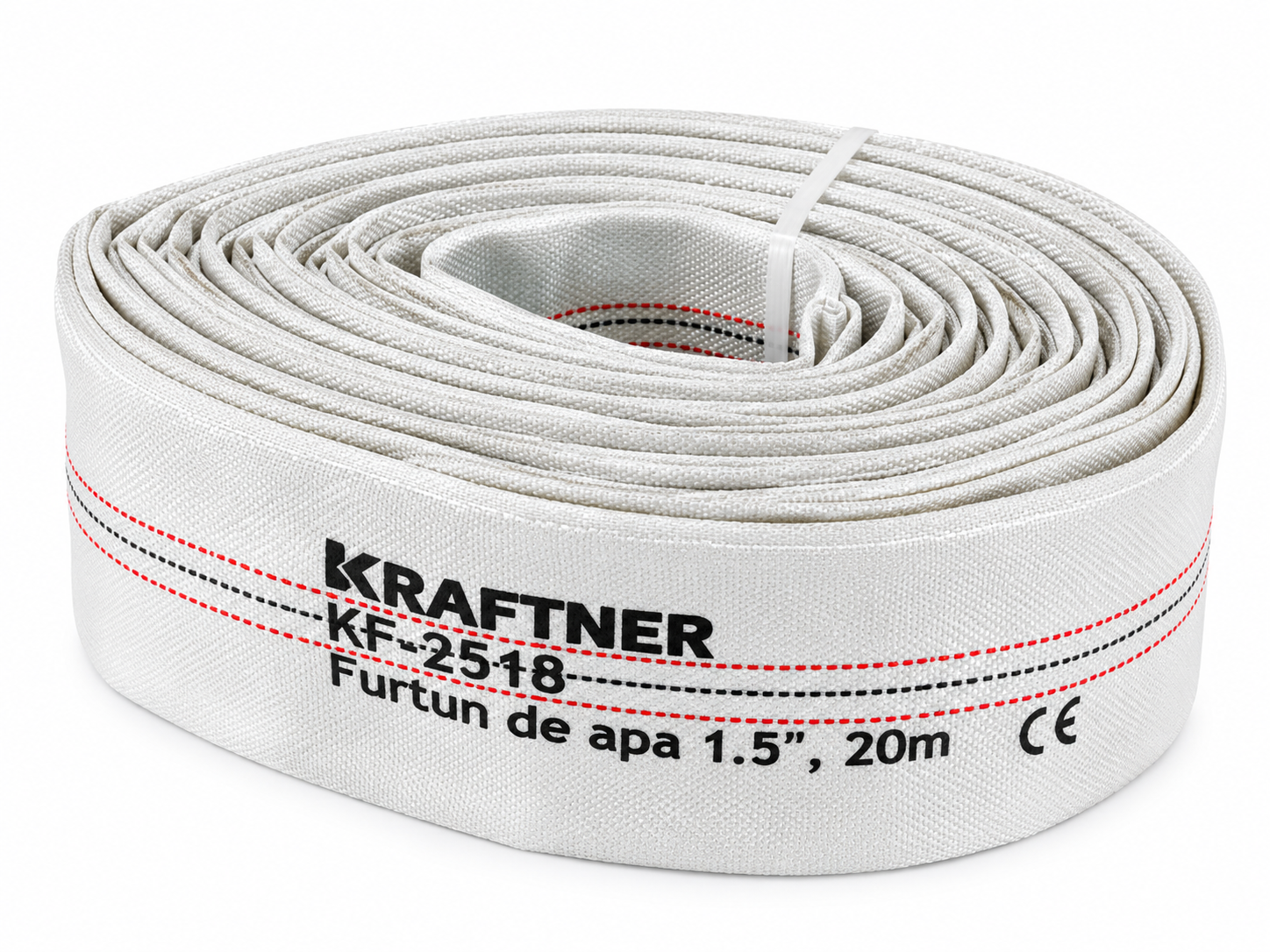 Furtun de apa 1.5", 20 m, pentru motopompe si pompe de apa, KRAFTNER KF-2518
