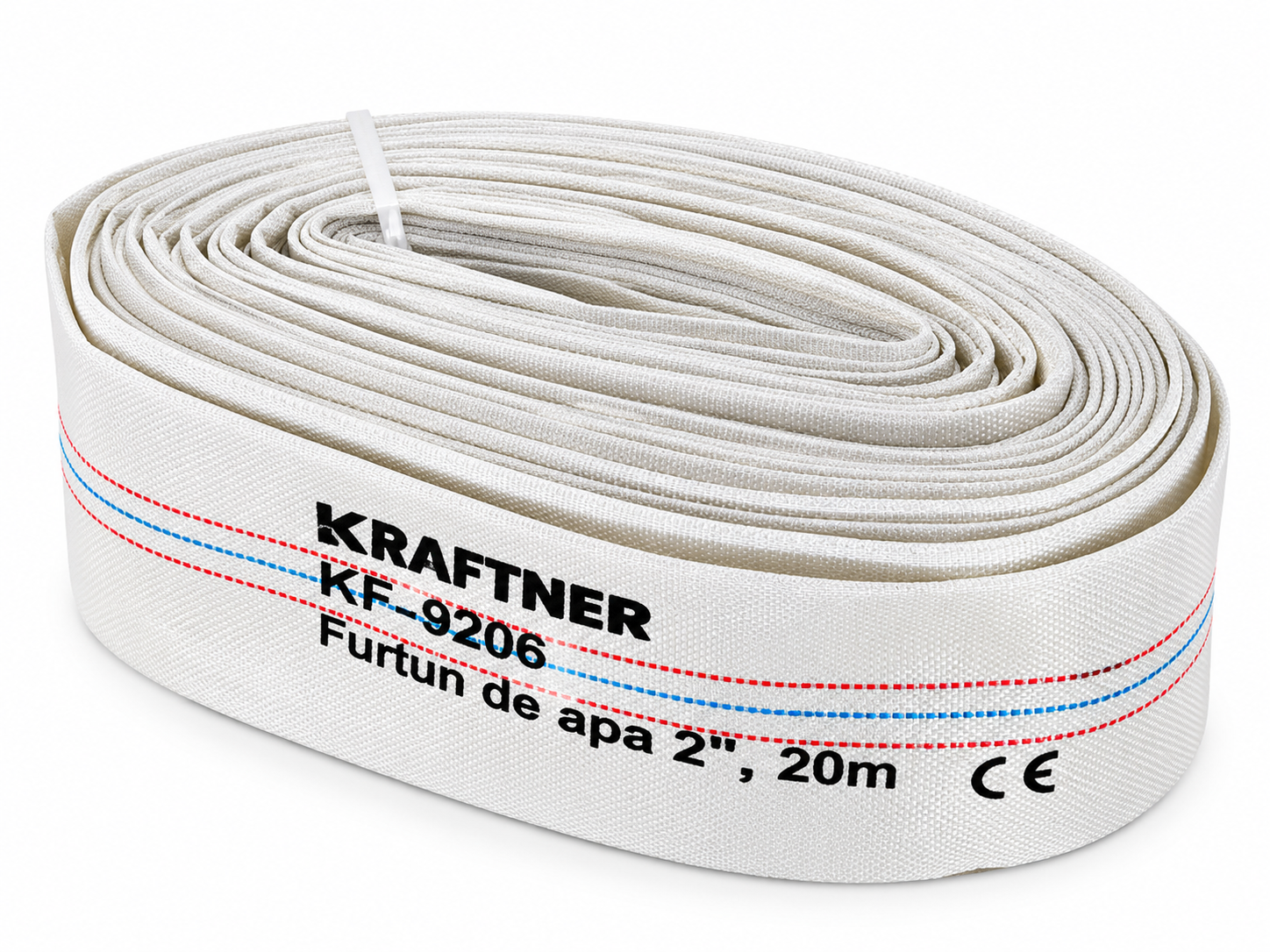 Furtun de apa 2", 20 m, pentru motopompe si pompe de apa, KRAFTNER KF-9206