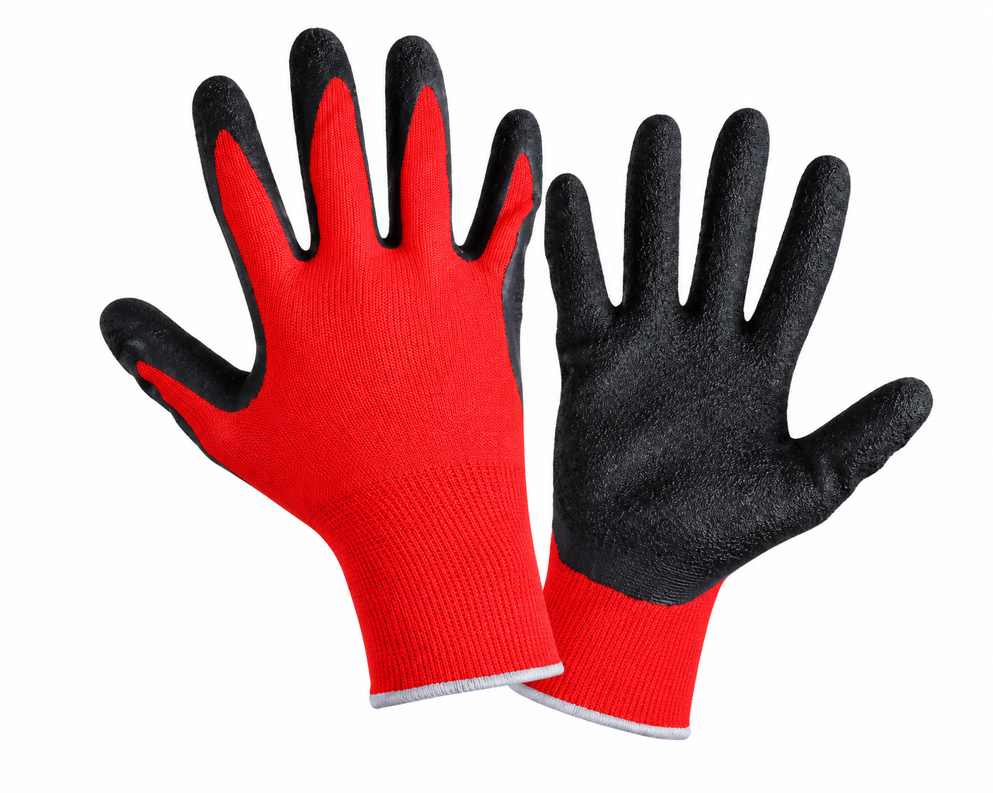 Manusi de protectie din poliester cu palma imbracata in nitril, aderenta buna, KRAFTNER KF-8439
